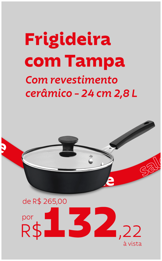 Frigideira com tampa por R$ 132,22 à vista