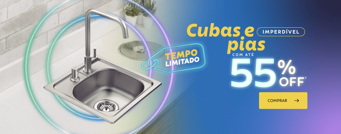 Cubas e Pias até 55% OFF