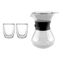 Kit Tramontina 3 Pe&ccedil;as Cafeteira com Coador + X&iacute;caras em Vidro Duplo - SKU 99900018 - 1 image number 0
