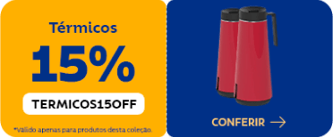 Térmicos com 15% OFF. Utilize o cupom: TERMICOS15OFF 