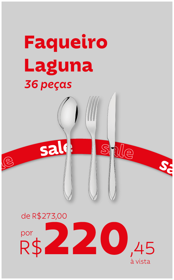 Faqueiro Laguna por R$ 220,45 à vista